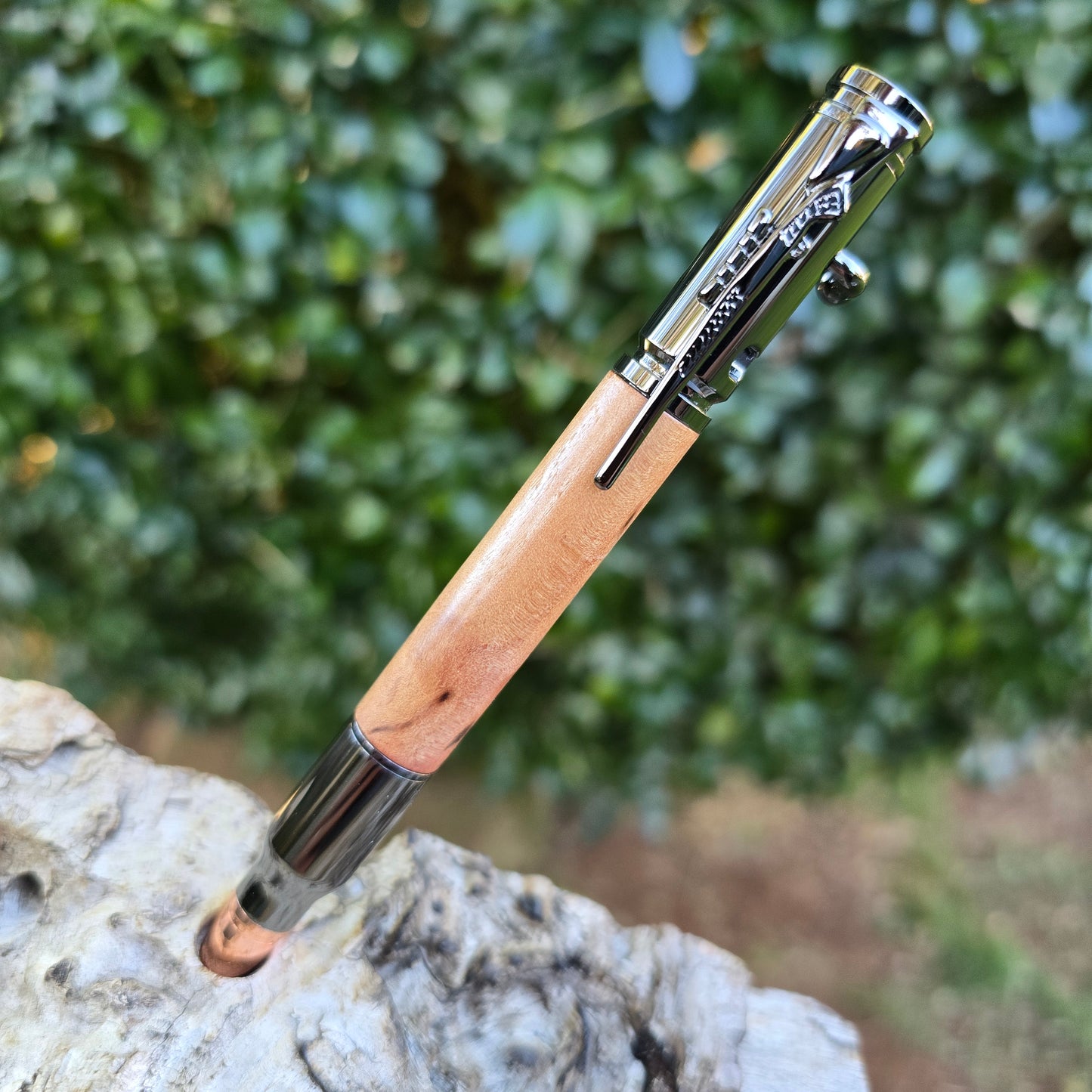 Tiger Myrtle Ned Kelly Style Pen with Natural Wax Finish