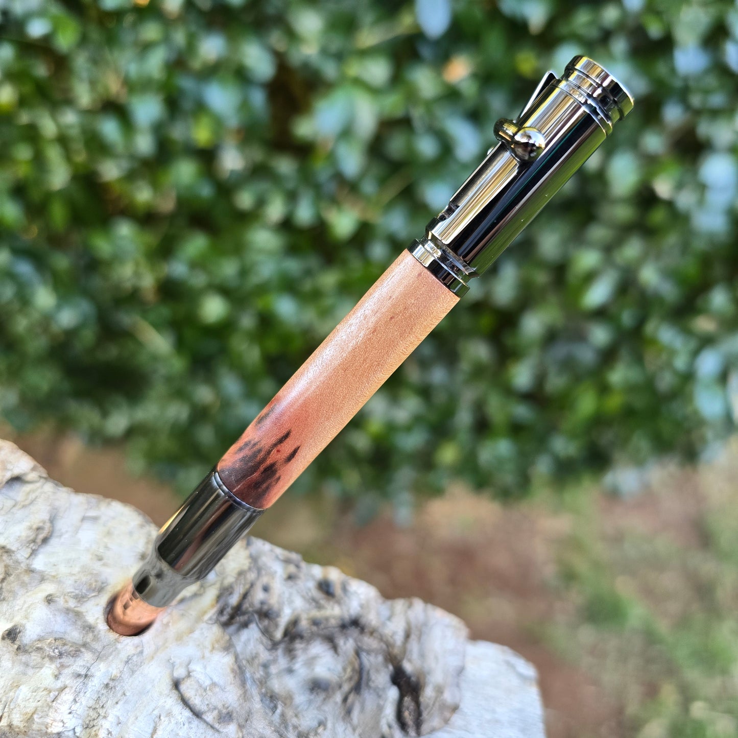 Tiger Myrtle Ned Kelly Style Pen with Natural Wax Finish
