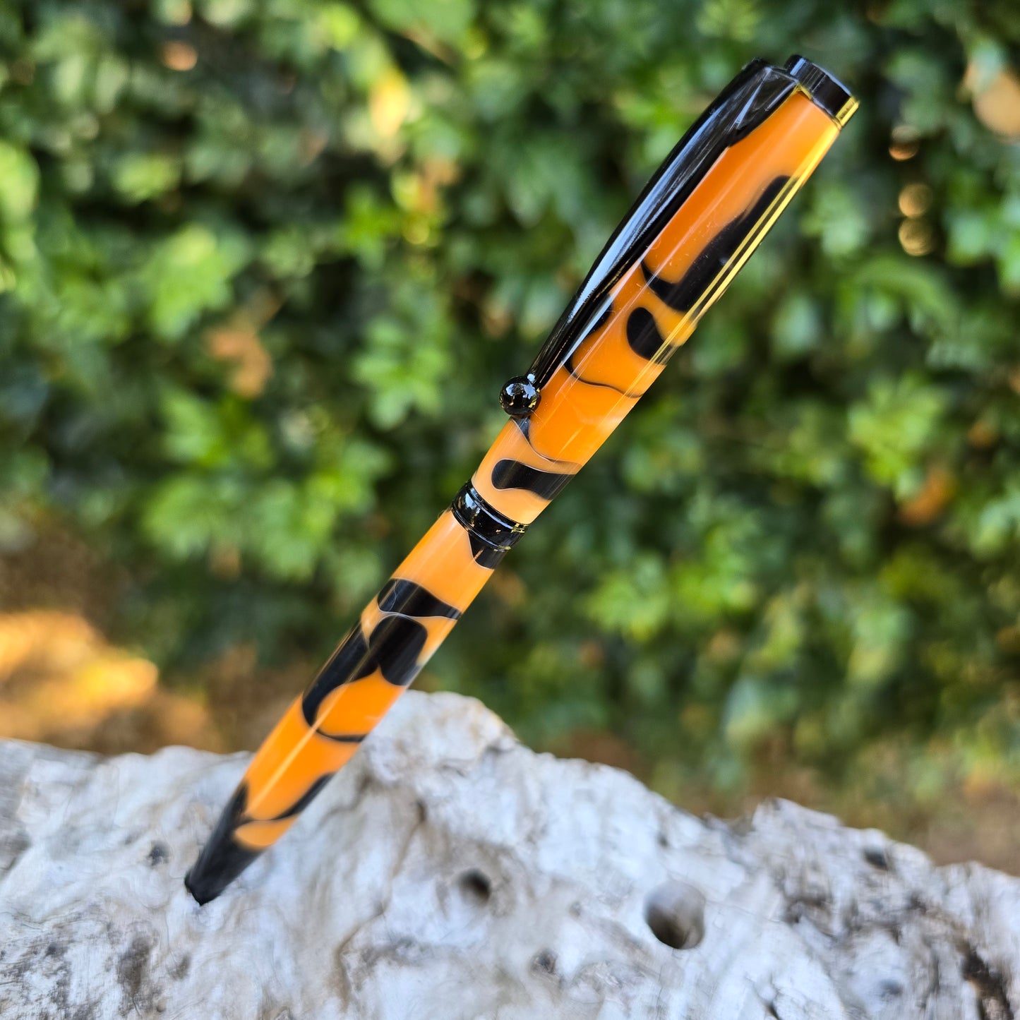 Acrylic Slimline Twist Pen with Black Trim