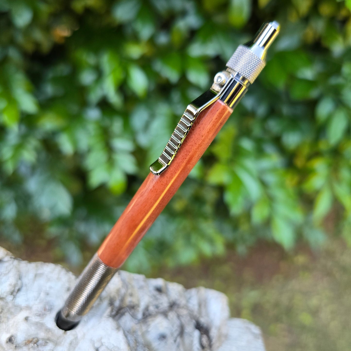 Ironbark Anvil Click Style Pen with Etched Metal Trim