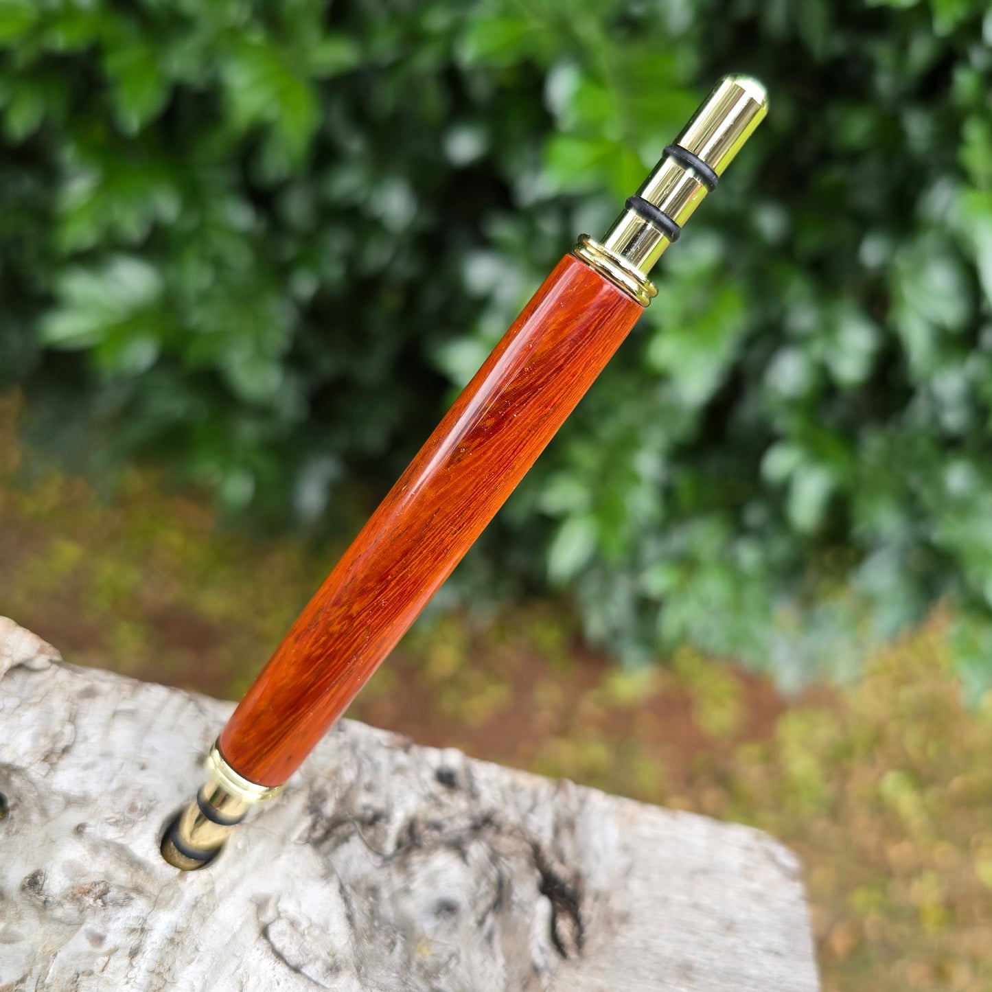 African Padauk Seam Ripper with Gold Trim