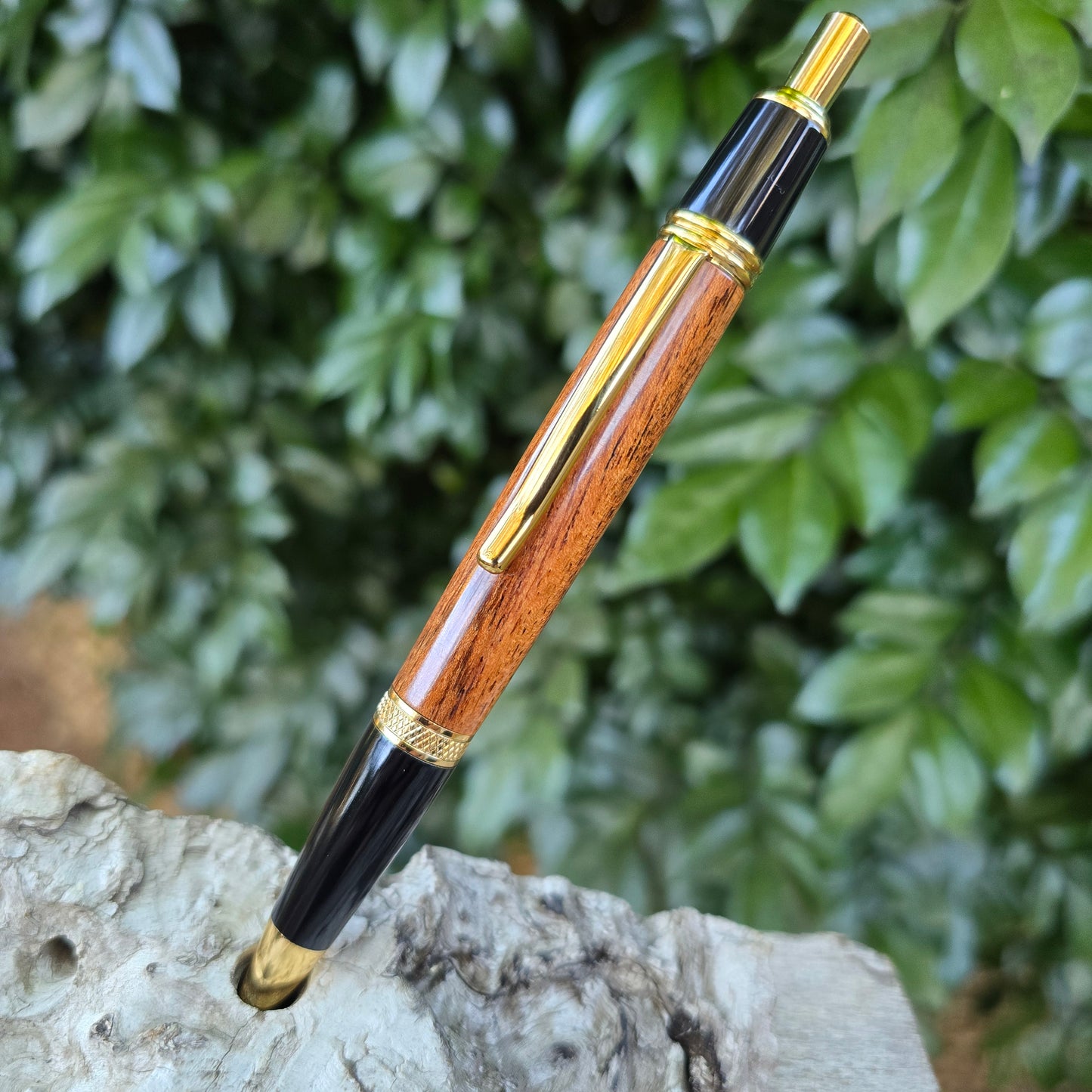 Blackwood Sierra Click Style Pen with Black/Gold Trim