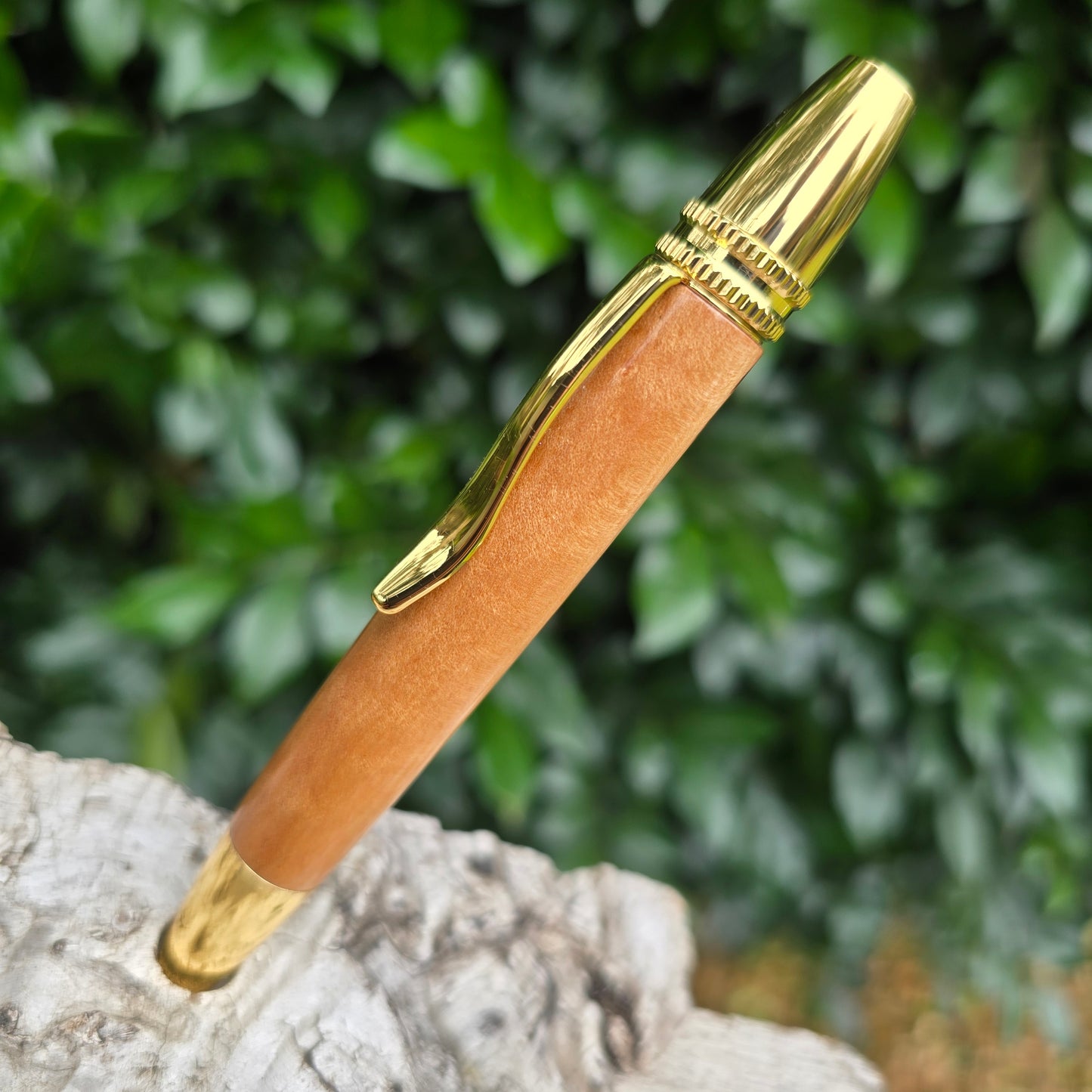 Tiger Myrtle Polaris Twist Style Pen with Gold Trim