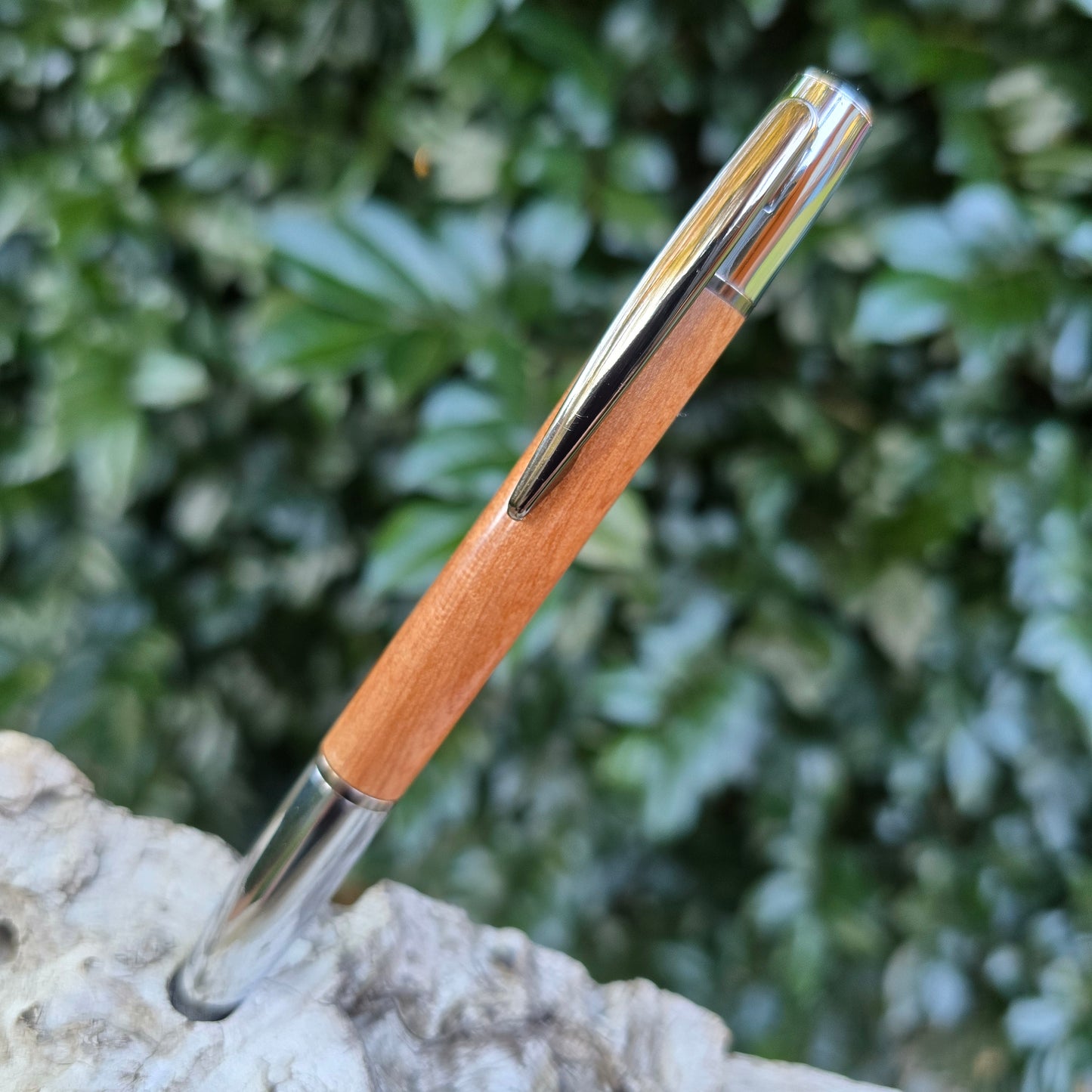 Coachwood Yari Twist Style Pen with Silver Trim