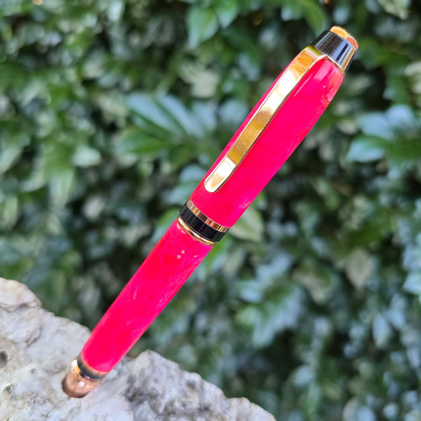 Dyed Timber Cuban Twist Style Pen with Copper Trim