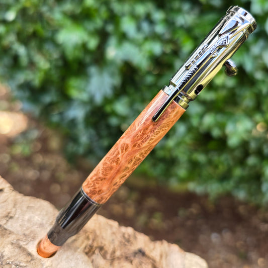 Brown Mallee Burl Ned Kelly Style Pen