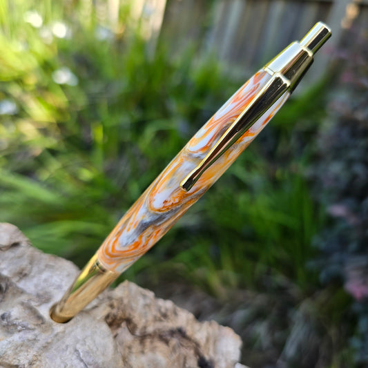 Diamond Cast Devin Click Pen with Gold Trim