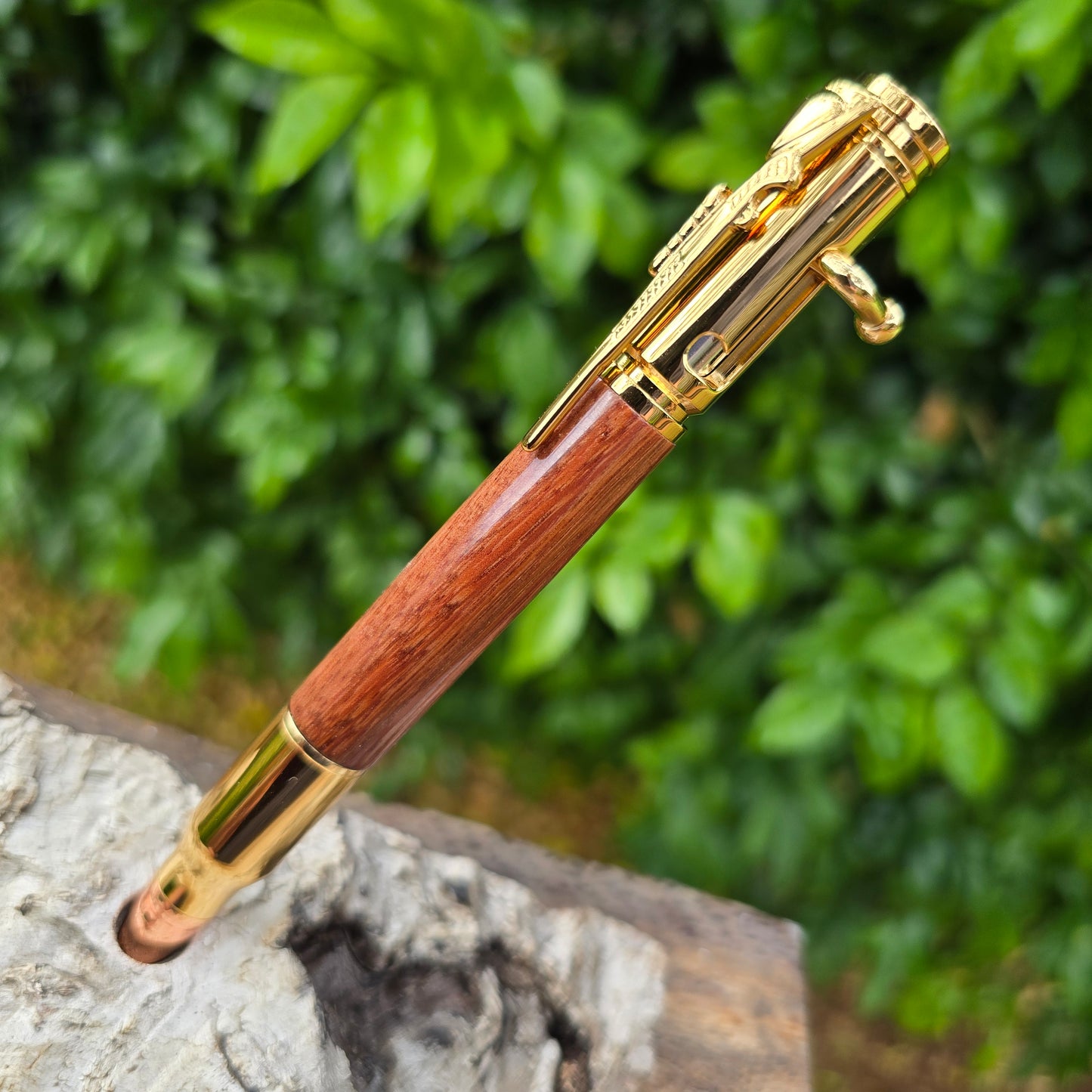 Blackbean Ned Kelly Style Pen with Gold Trim