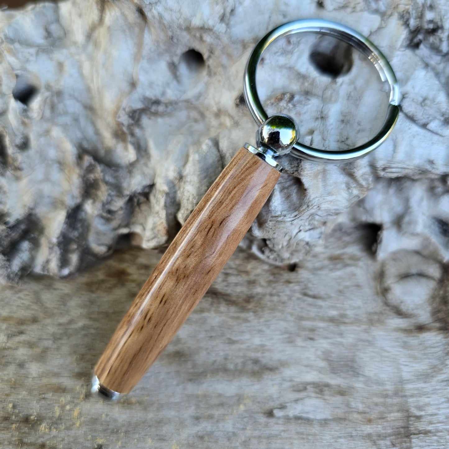 Myrtle Key Charm with Silver Trim