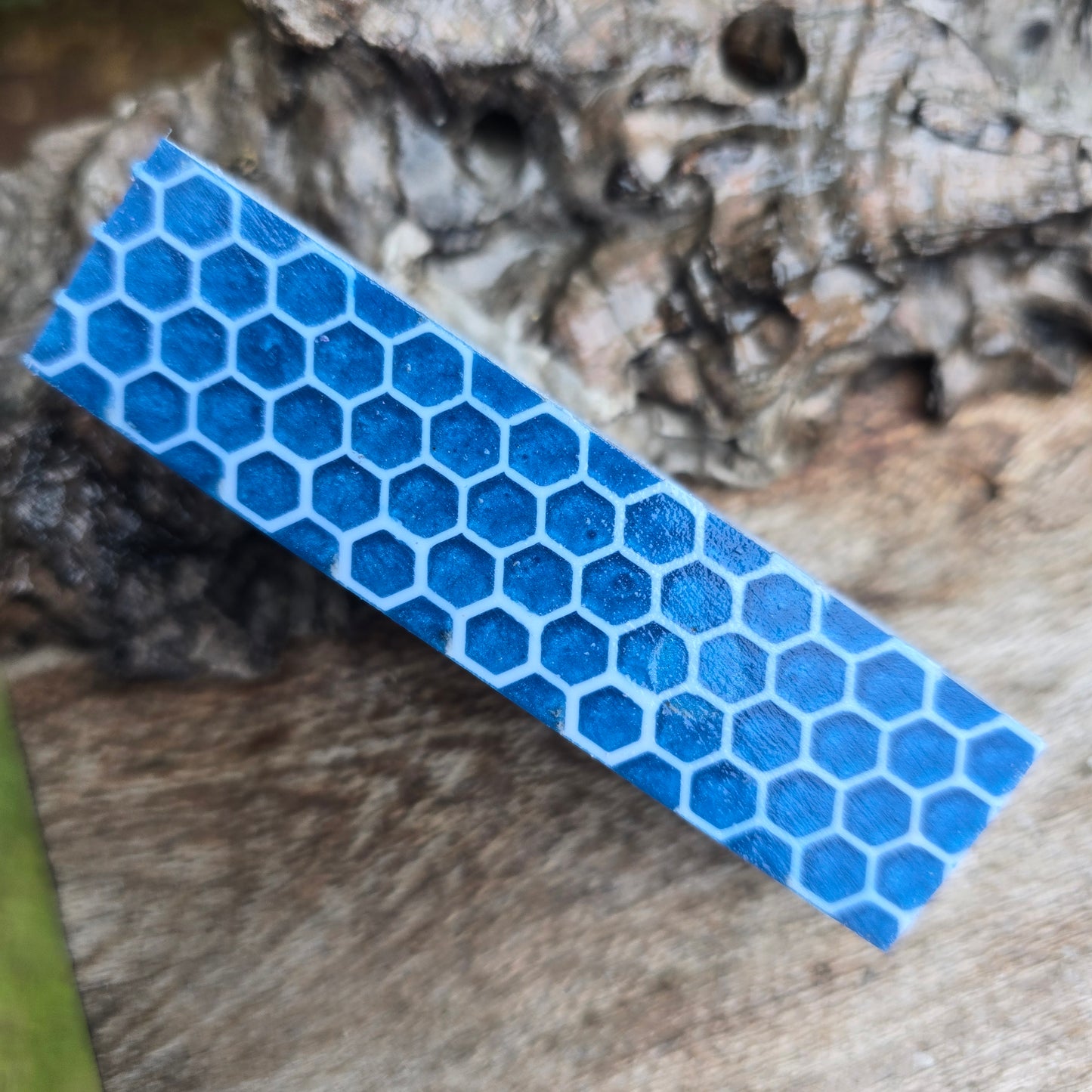 11/06/26 Live Turning - Blue 3D Printed Honeycomb Magnetic Rollerball Pen