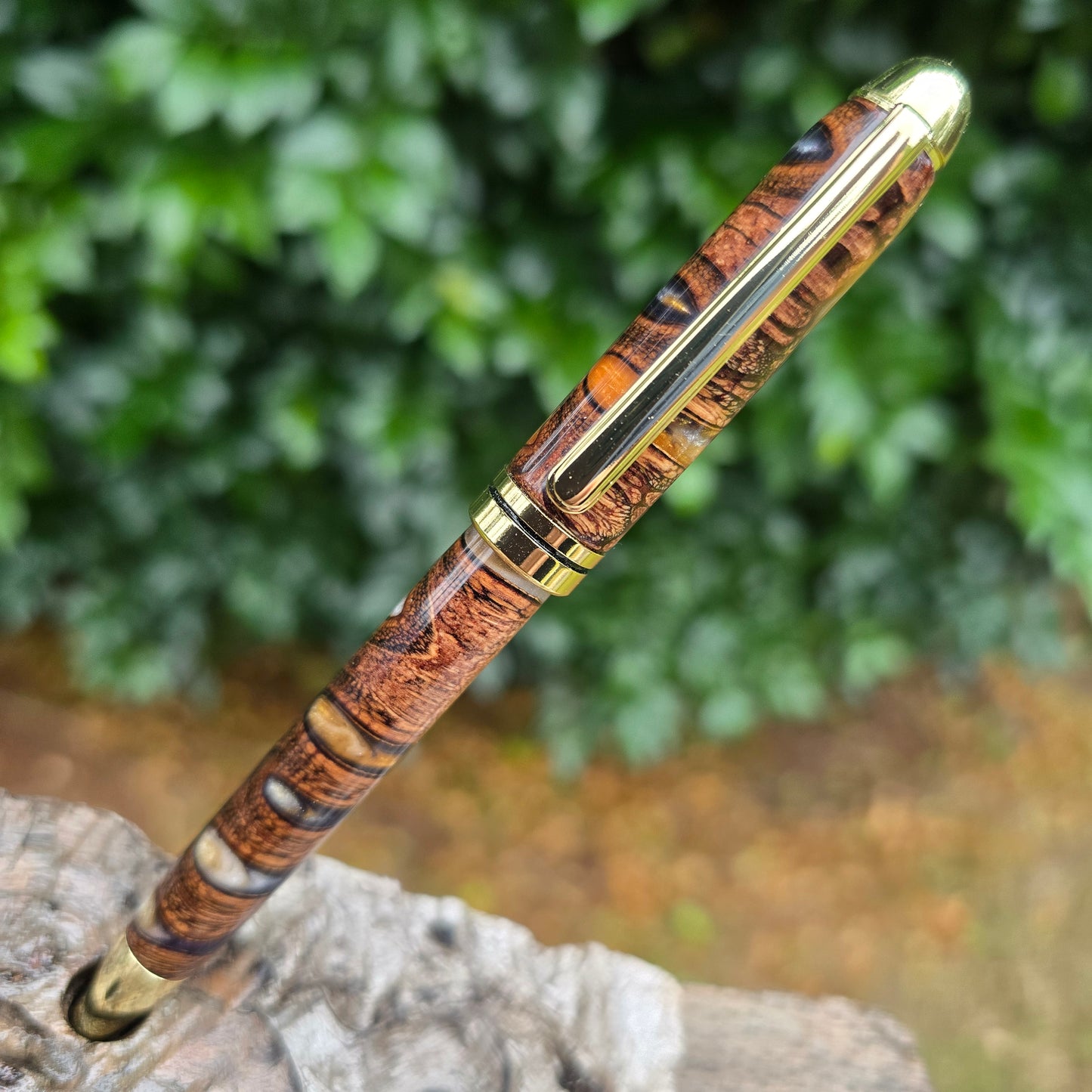Banksia Pod Euro Twist Style Pen with Gold Trim