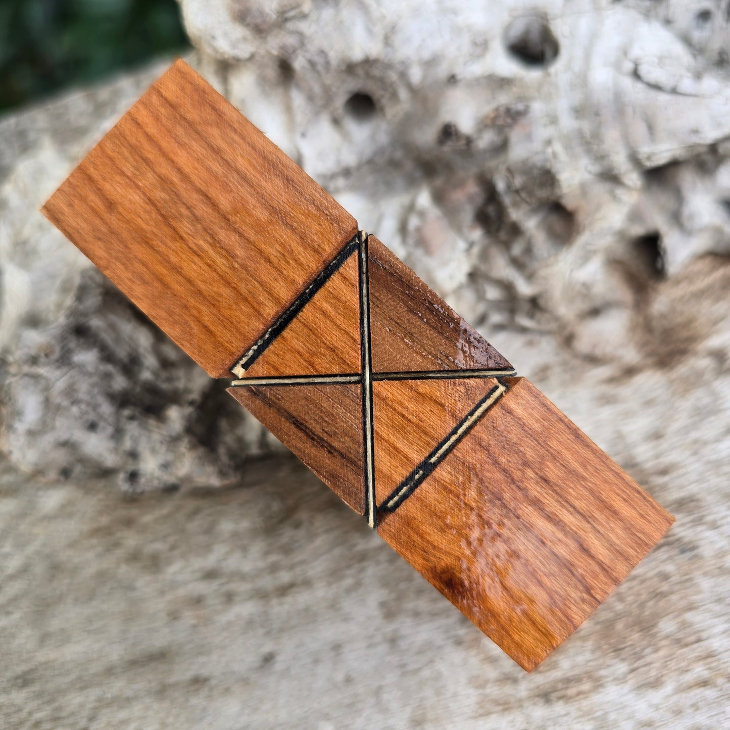 18/06/26 Live Turning - Black Walnut/Cherry Segmented Imperial Click Style Pen