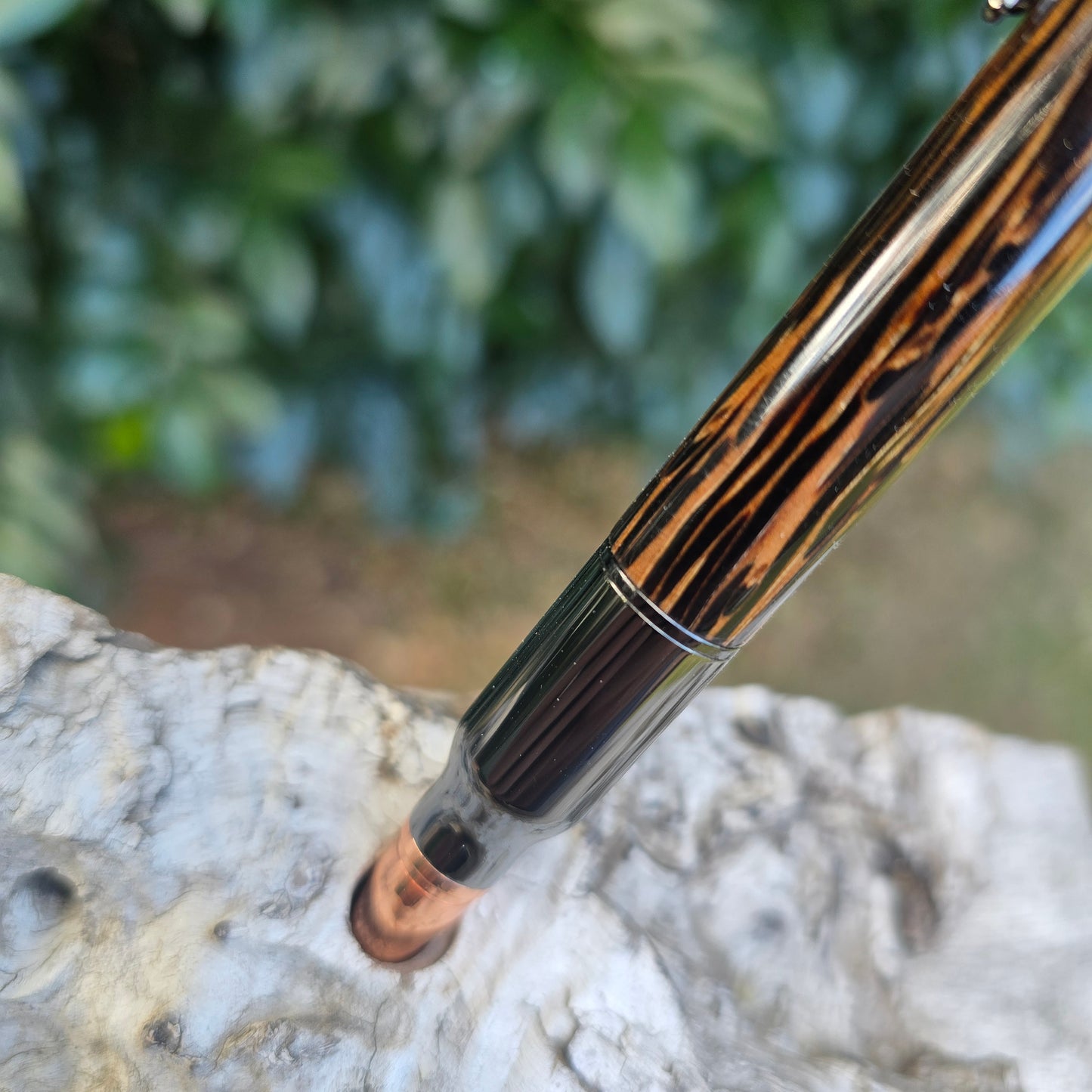 Palmwood Ned Kelly Style Pen with Gold Trim (Parko's Misfit)