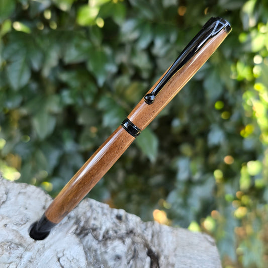 Claro Walnut Slimline Twist Pen with Black Trim