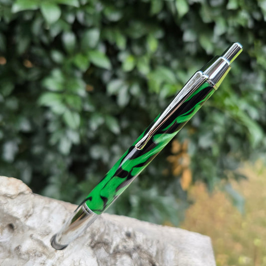 Acrylic Resin Imperial Click Style Pen with Silver Trim