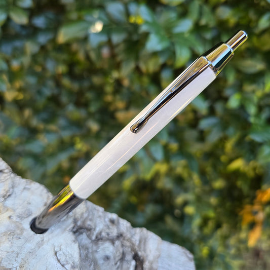 Acrylic Resin Imperial Click Style Pen with Etched Metal Trim
