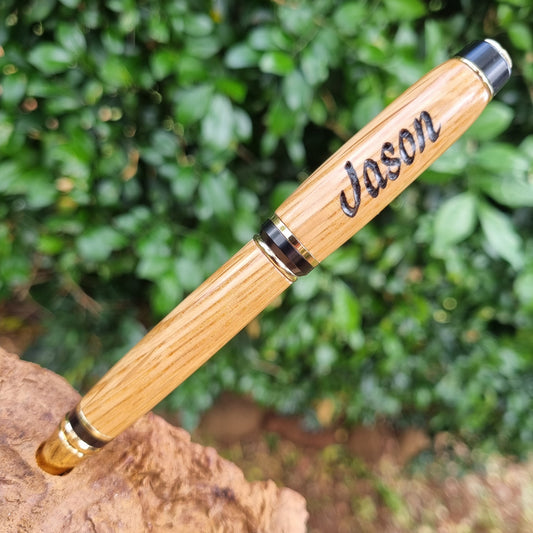 Engraved Timber Cuban Twist Pen - Made to Order